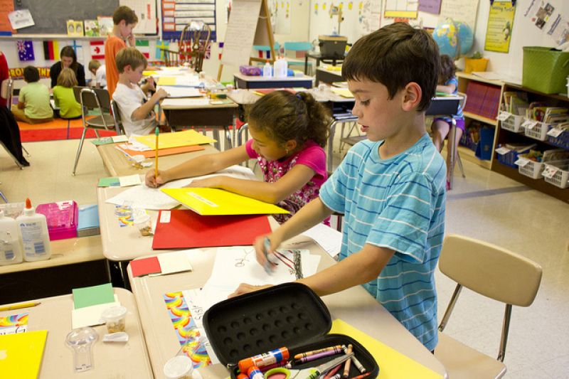 School classroom children