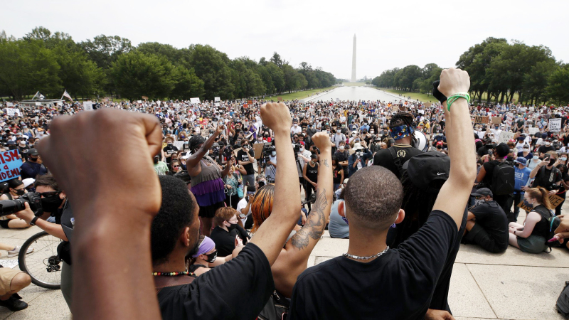 Peaceful protest being held in DC.