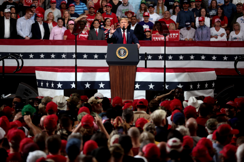 Donald Trump with His Supporters