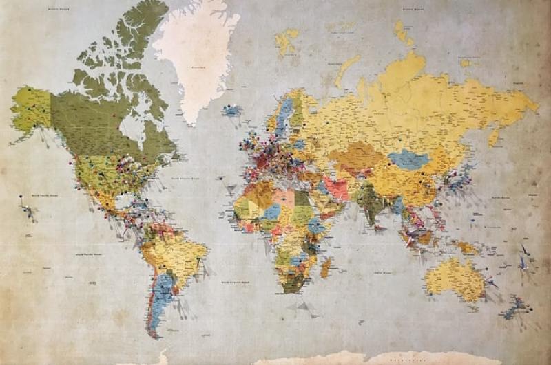 World map photo