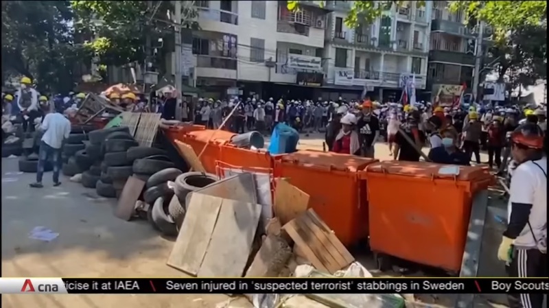Myanmar protesters a day after 38 people were killed by military