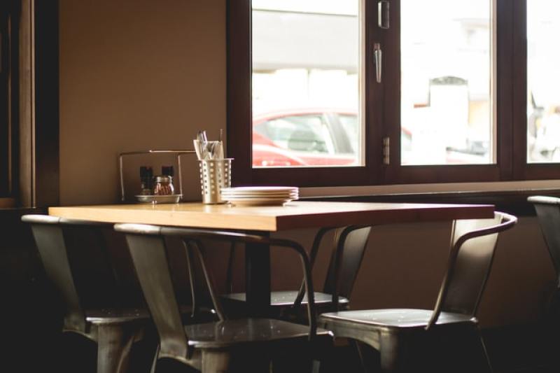 dining table and chairs inside a restaurant