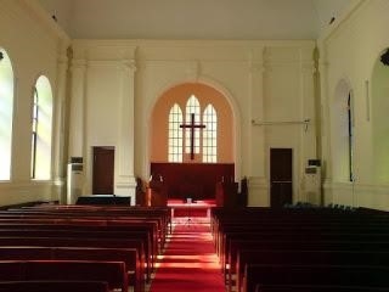 Interior of Shamian Christian Church in Guangzhou