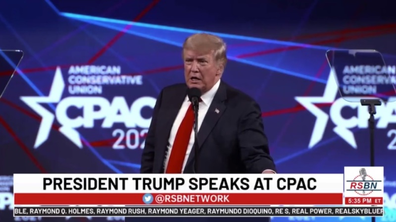 President Donald J. Trump during CPAC 2021