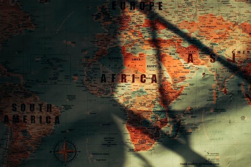 map of Africa and neighboring countries