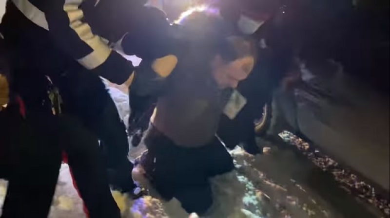 Pastor Artur Pawlowski getting arrested